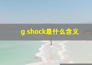 g shock是什么含义